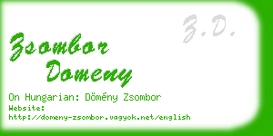 zsombor domeny business card