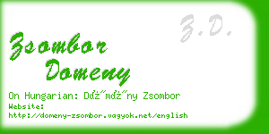 zsombor domeny business card